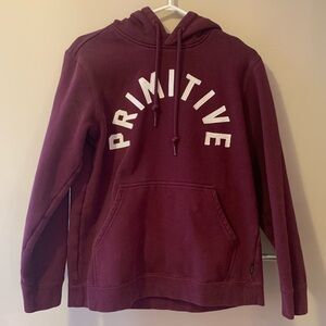 Primitive Maroon Hoodie with White Logo